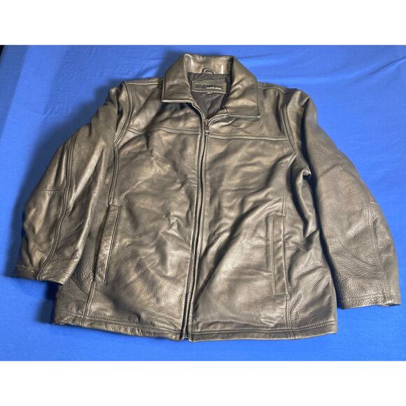 VTG Wilson Leather Mens Coat Jacket XL Thinsulate Quilted Lining Full Zip Heavy - Picture 1 of 13